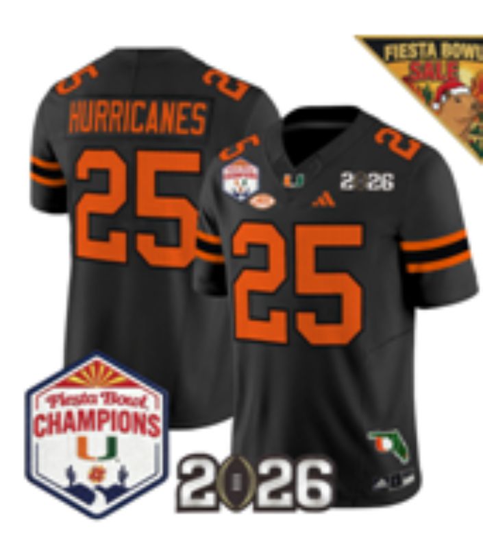 Men 2026 Miami Hurricanes #25 Hurricanes Black 3th generations Limited NCAA Jersey 03->ncaa teams->NCAA Jersey